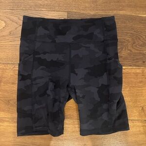 lululemon athletica Black Camo Athletic Shorts